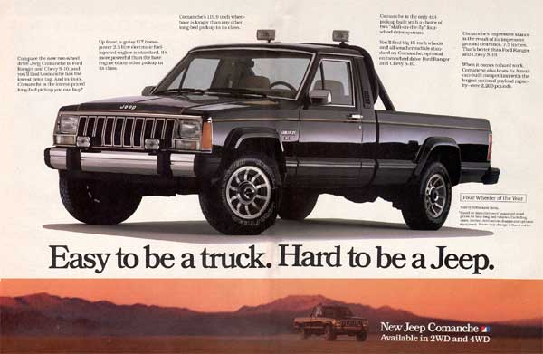 1989 Jeep comanche pioneer specs